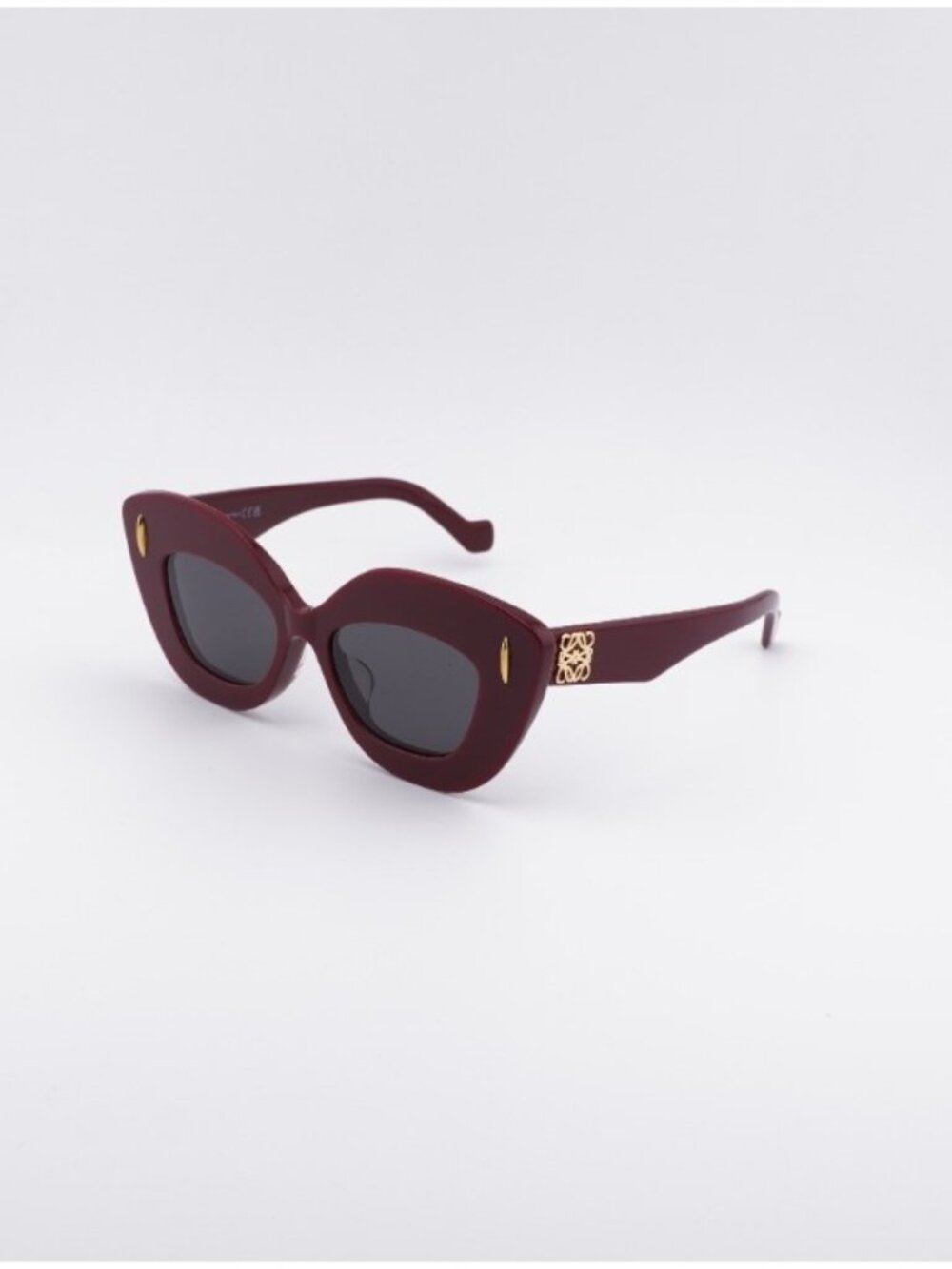 Loewe LW40127F 66A Sunglasses Red Cat Eye Frame, Grey Lenses